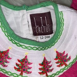 Lil Cactus smocked Christmas tree dress - 12-24 mo